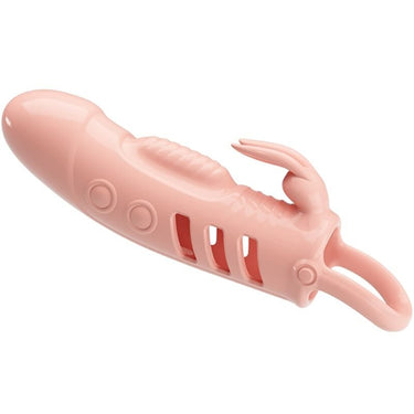 Guaina Vibrante con Stimolatore Rabbit per Stimolazione Clitoride e Vagina